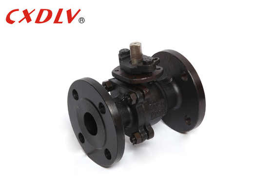 WCB 2Way Manuale Flange in acciaio inossidabile Valvola a sfera in acciaio al carbonio con pad di montaggio