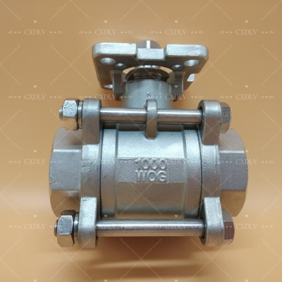 Valvola a sfera elettrica/pneumatica in acciaio inossidabile a filo - connessione NPT 2pc valvola a sfera