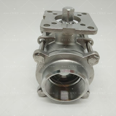 Valvola a sfera elettrica/pneumatica in acciaio inossidabile a filo - connessione NPT 2pc valvola a sfera