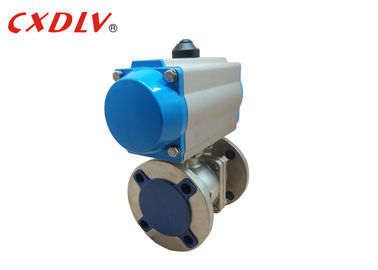 Valvola attivata pneumatica industriale WCB del controllo delle acque della valvola a sfera ss della flangia rotatoria