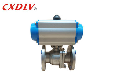 Valvola a sfera attivata pneumatica Q641F JIS10K 50A dell'aria piena del porto di SS316 2PC