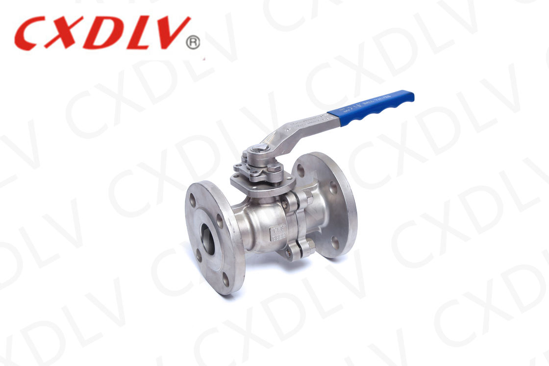 Valvola a sfera a galleggiante con flangia standard DIN a piattaforma bassa da 1/2"-8" con maniglia Ss304 / 316 per acqua, olio, gas