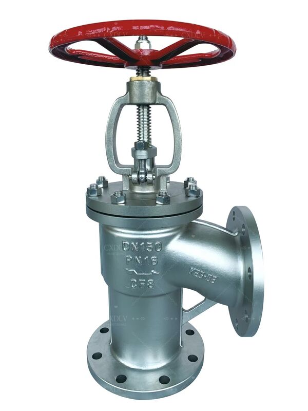 Robust Flanged Angle Globe Valve Providing Effective Backflow Prevention and Easy Installation in Industrial Fluid Systems