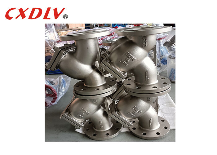 Connessione a fianco Materiale del corpo CF8 Y Valvola di stiratura con maglia 40 PN16 RF