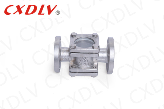 DIN valvola di vetro a vista Indicatore di flusso Valvola a doppio borosilicato