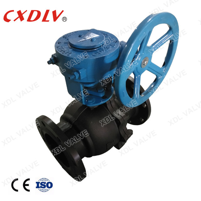 2 pezzi Valvola a sfera in acciaio inossidabile WCB Worm Gear Operato