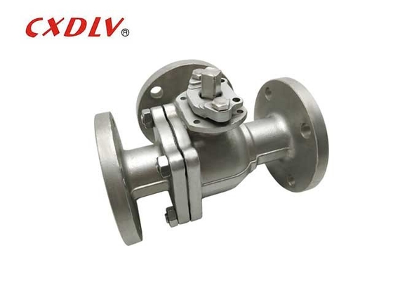 ANSI 150LB Piattaforma bassa connessione in acciaio inossidabile tipo T 3 Way Ball Valve Flange