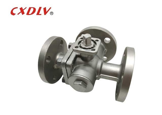 300 LB piattaforma bassa in acciaio inossidabile T tipo 3 Way Ball Valve Flange GB