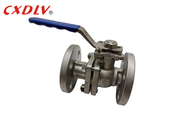 DIN PN16 SS Valvola a sfera 2 parti scivolanti a porta piena con ISO5211 TOP