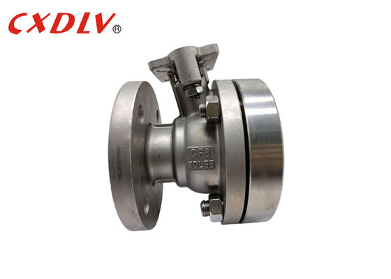 Valvola a sfera flangiata per impieghi gravosi Valvola di modifica del diametro della valvola di fondo del serbatoio in acciaio inossidabile Progettata per sistemi di fluidi industriali