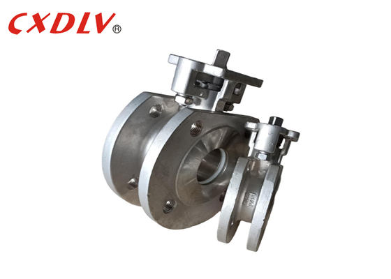 Valvola a sfera in acciaio inossidabile CF8 Wafer Flanged Robust One Piece Body Bare Stem con ghiandola regolabile PN16