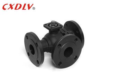 Il modo del L-porto 3 dell'acciaio fuso dell'estremità della flangia ha flangiato montaggio diretto a 4 pollici della valvola a sfera PN16 per l'automazione