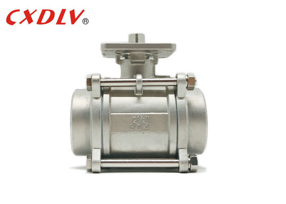 Valvola a Sfera Femmina, 1-1/2DN40 1000 304 Valvola a Sfera Filettata Femmina a Due Pezzi in Acciaio Inossidabile a Due Pezzi Per Raccordo Compressore Aria Acqua