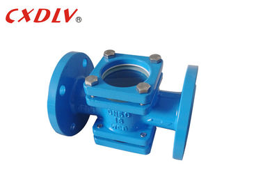 PN16 scorrono blu industriale dell'acciaio di colata di vetro di vista WCB DN50 personalizzano il colore