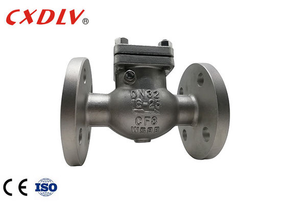 La falda dell'anello CF8 di PN16 PTFE Seat ha flangiato valvola di ritenuta