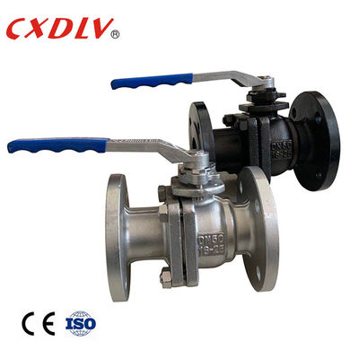 Leva CF3M Flanged Ball Valve della maniglia di PN25 A216 Gr.WCB